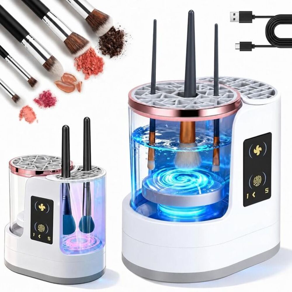 3-in-1 Electric Makeup Brush Cleaner Machine With Drying Function